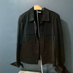 CAbi Black Button-Front Shirt Jacket